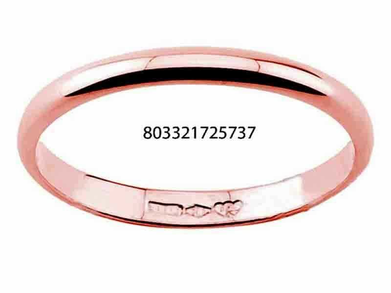 Diana Fede oro Rosa 18 kt. incisione Gratis anello matrimonio nozze uomo donna