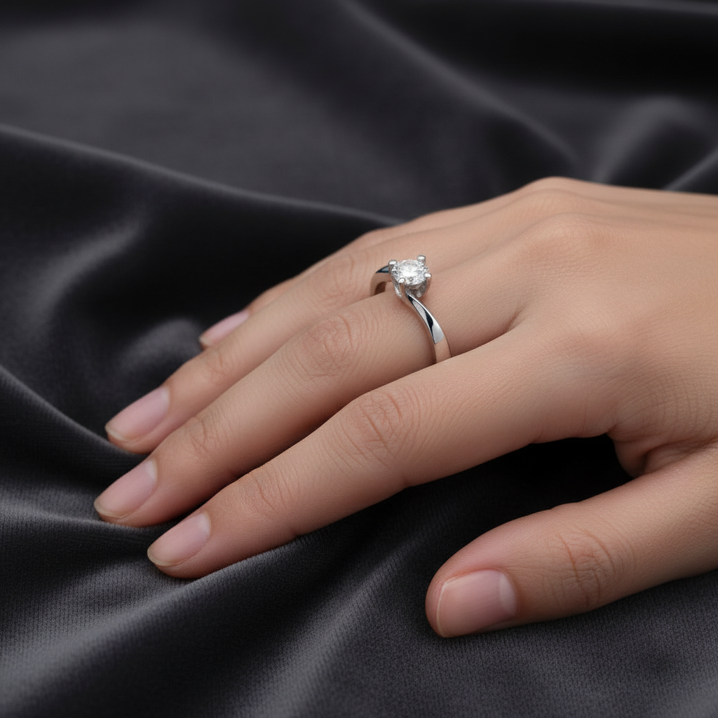 anello solitario argeto 925 anallergico donna art mid gioielli