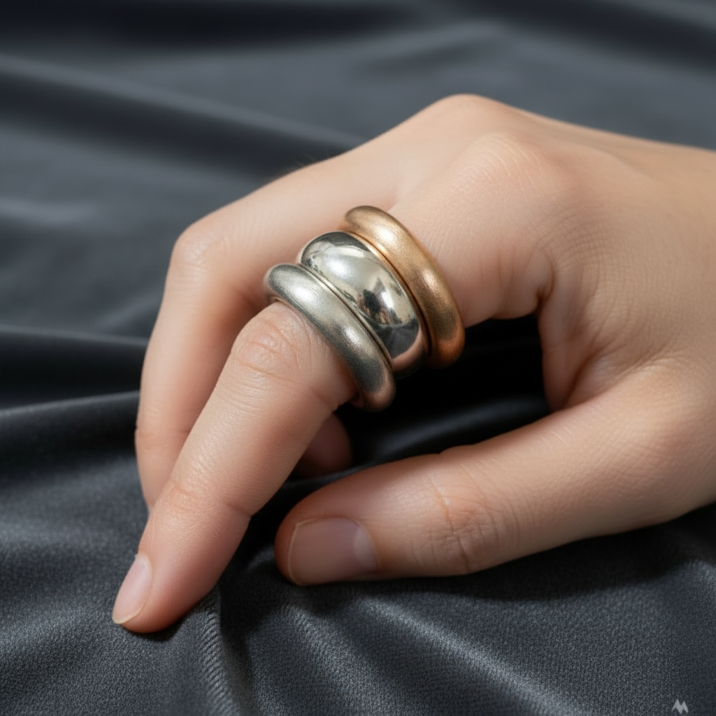 Anello Fedone in Argento 925 – Finitura Lucida a Specchio e Design Iconico