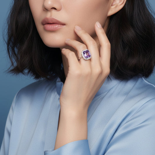 anello-contorno-ametista-ottagonale-diamanti-naturali-oro-18kt