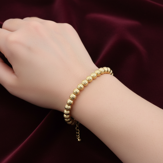 Bracciale Milleluci in Oro Giallo 18kt con Sfere Diamantate 6mm - Art MiD