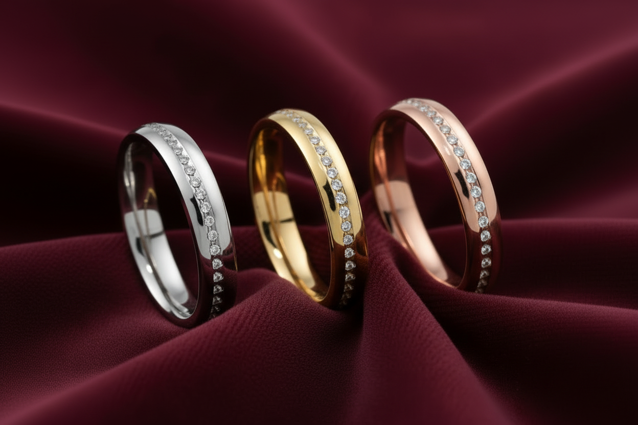 Fede Nuziale Oro e Diamanti LG 0.20 ct - Linea Infinito - Art MID Gioielli - Made in Italy