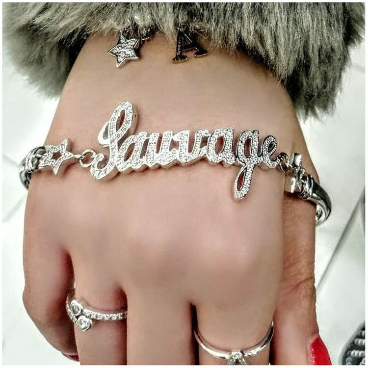 Bracciale Rigido con Nome Argento 925