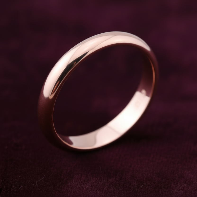 Diana Fede oro Rosa 18 kt. incisione Gratis anello matrimonio nozze uomo donna
