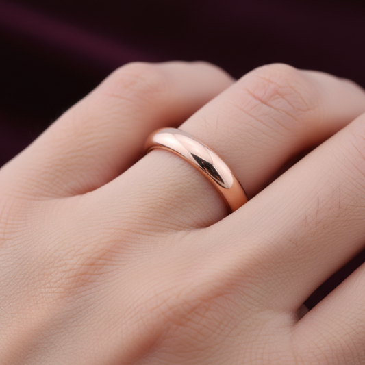 Diana Fede oro Rosa 18 kt. incisione Gratis anello matrimonio nozze uomo donna