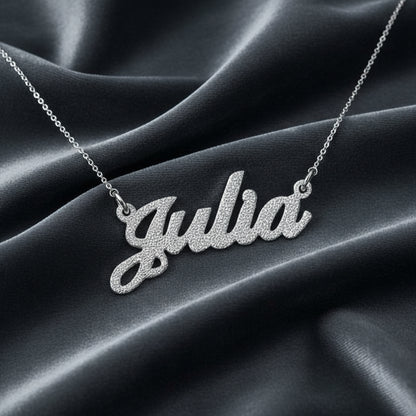 Collana con nome argento sterling 925 effetto  novità donna ragazza