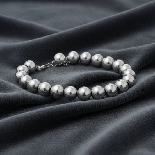 Bracciale Argento 925 Sfere 8mm Gr. 20 regalo donna ragazza promo