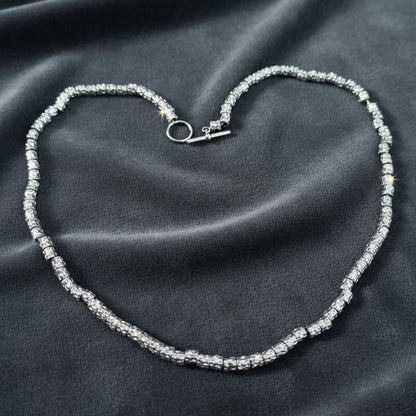 Collana Argento 925 stile Dodo pepite granelli  uomo donna