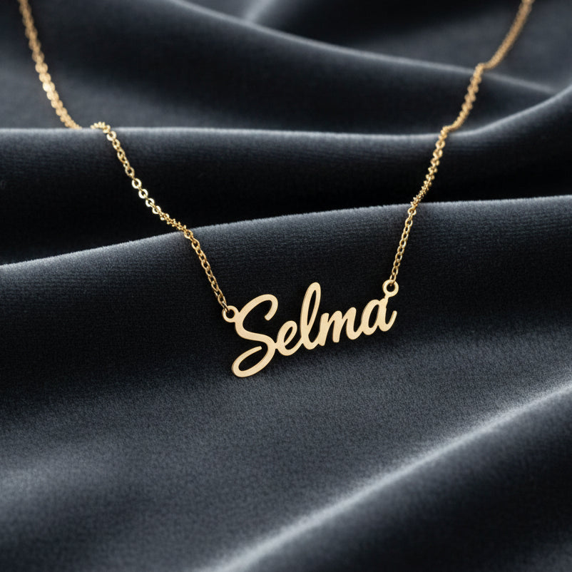 Collana con nome argento sterling 925 Giallo donna ragazza