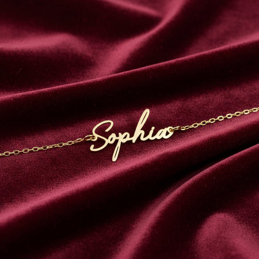 Bracciale personalizzato con nome in oro 18kt Art MID Gioielli.