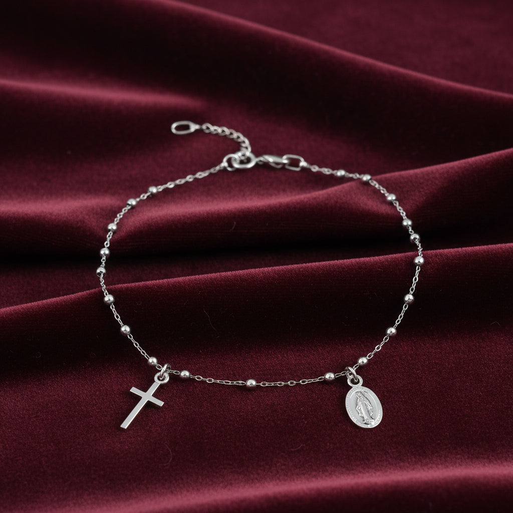 Bracciale rosario lucido in oro 18kt Art MID Gioielli.