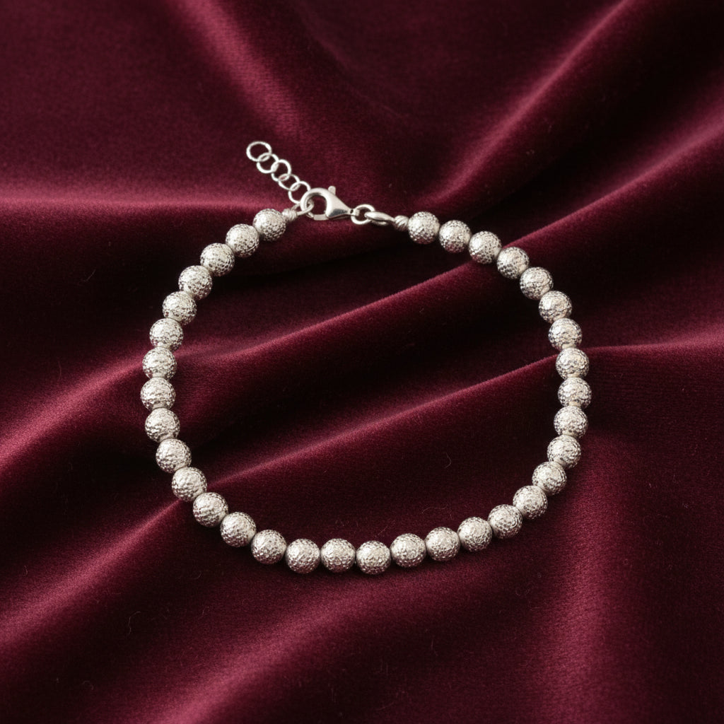 Bracciale in oro 18kt con sfere da 5mm Art MID Gioielli.