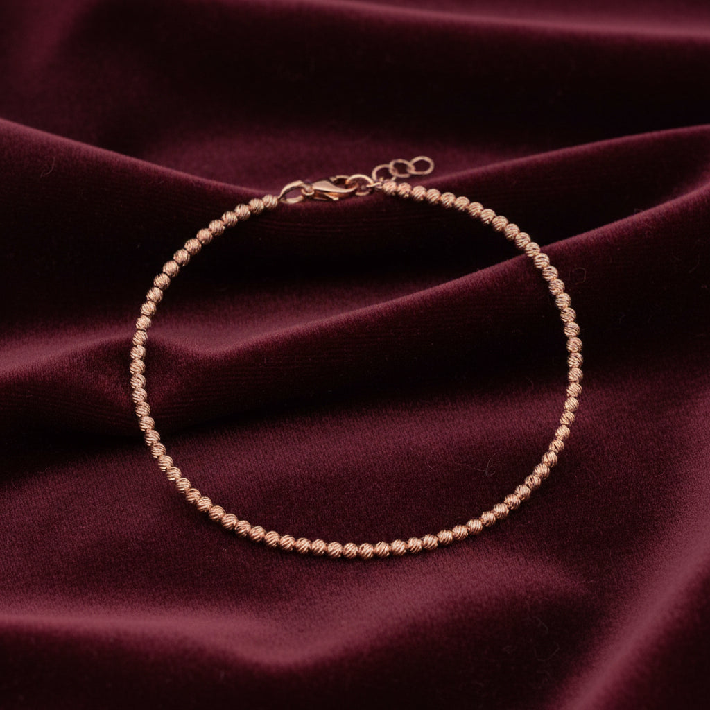 Bracciale a sfere in oro rosa 18kt Art MID Gioielli.