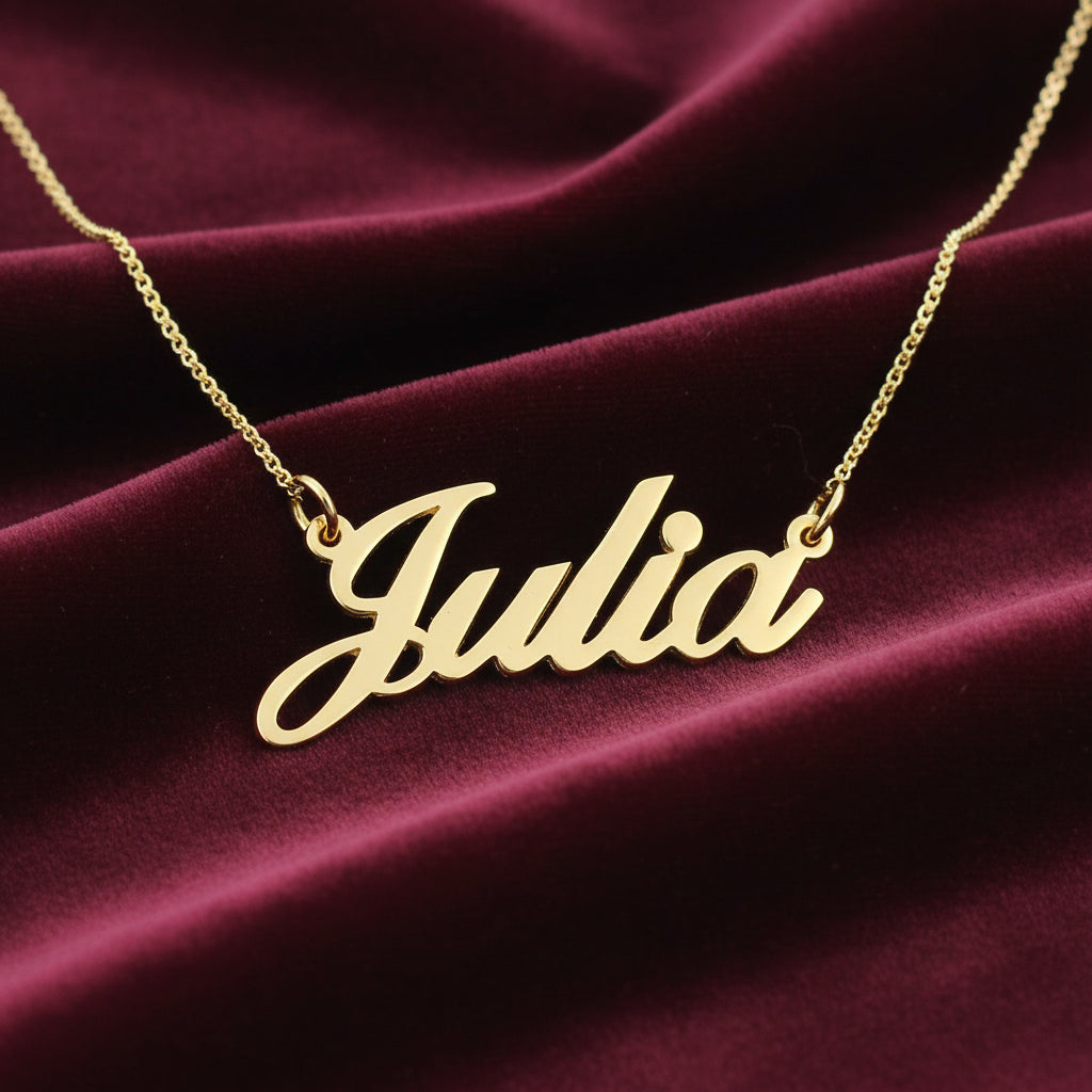 Collana con nome in oro giallo 18kt Art MID Gioielli.