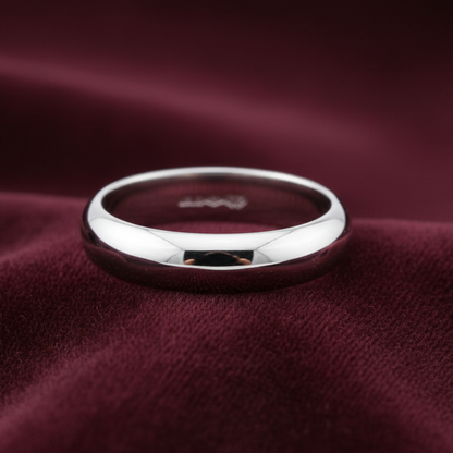 Fede nuziale classica ArtMID in oro bianco 18kt peso 7 grammi.