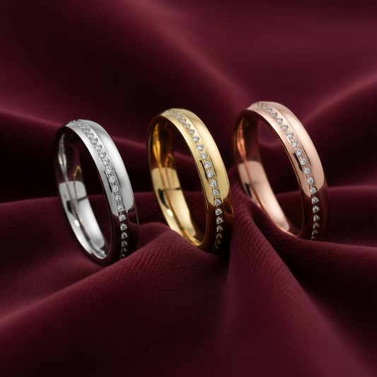 Fede Nuziale Oro e Diamanti LG 0.20 ct - Linea Infinito - Art MID Gioielli - Made in Italy