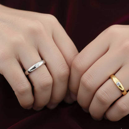 Fede nuziale 4 grammi con diamante naturale IF G oro bianco e giallo Art MiD.