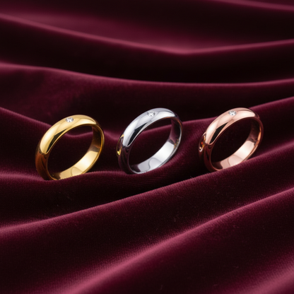 Fede Nuziale Oro 18kt con Diamante 0.05ct - 7g - Spessore 5mm | Art MiD