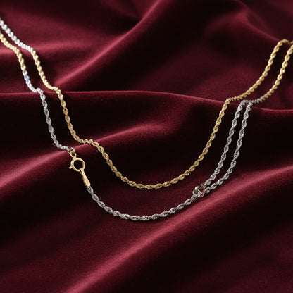 Girocollo a maglia fune in oro 18kt Art MID Gioielli.